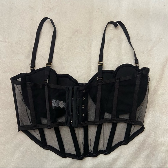 New! Bluebella Donna Black Mesh Bustier corset boning 1855 - Picture 5 of 10